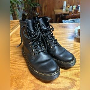 Women’s Dr. Martens Zavala Combat Boots (Color: Black Leather)
